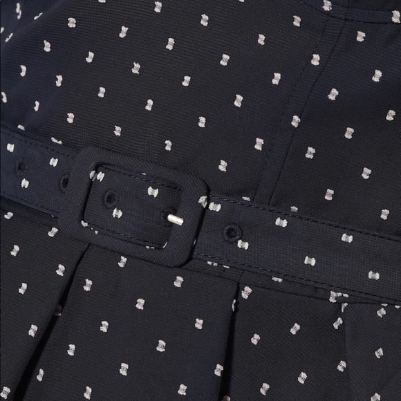 Self Portrait plumetis polka-dot belted peplum top - Picture 4 of 4